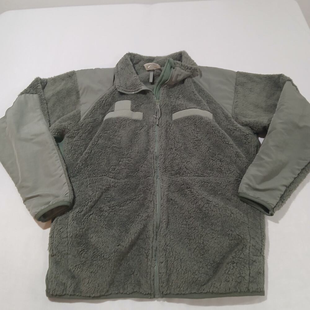 TRU-SPEC Jacket Mens LT Green Fleece Cold Weather Gen III Military Full Zip